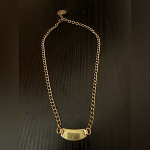 Twisted silver link necklace